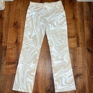 Juicy Couture Beechwood Swirls Fleece-Lined Sweatpants, M